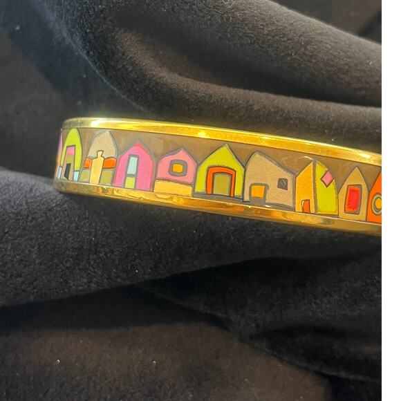 Frey Wille Jewelry - NEW Frey Wille 24 Kt Bordered Bangle Miss -Hommage à Hundertwasser Street Rivers
